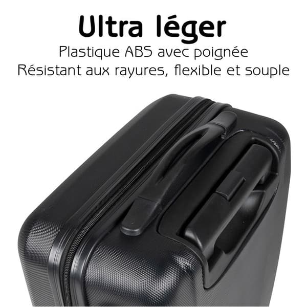 Resväska - SLAZENGER - Set 3 Delar - Hård i ABS - Kombinationslås - 4 Hjul 360°