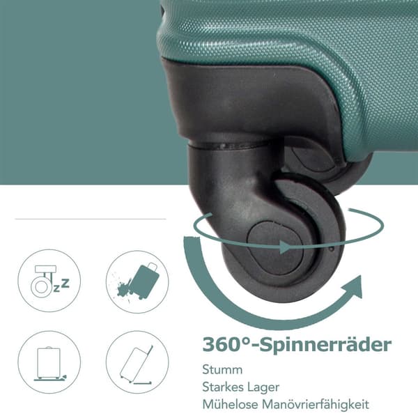 ABS hårdskal kuffert, TSA-lås, 360-graders hjul,PP309228AAD