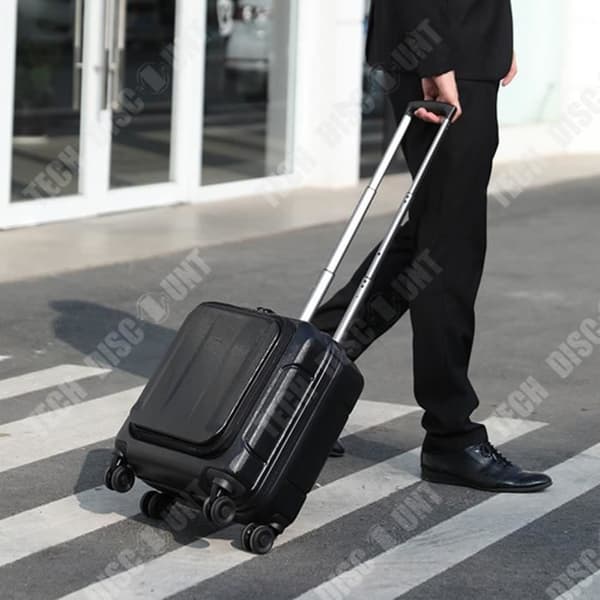 TD® 18 tums Business Boarding Trolley Resväska Front Öppen Dator Uppladdningsbar kortdistans resväska