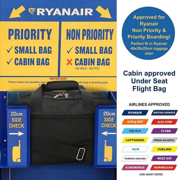 Aerolite Bagage Kabinväska, Svart
