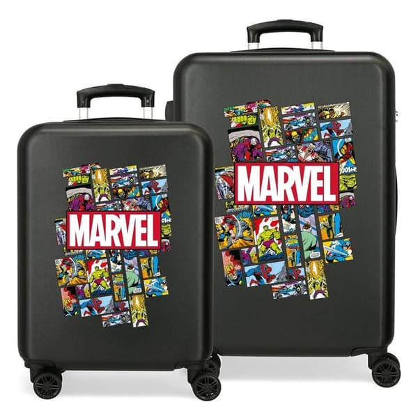 Marvel Comic ABS pack 2 trolley suitcases