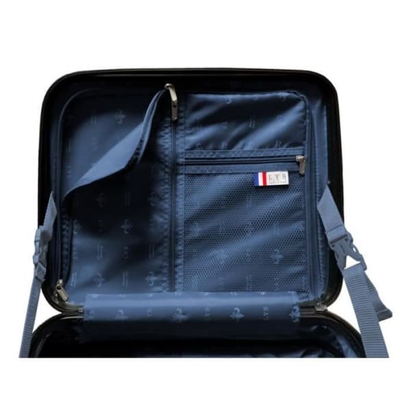 Pack med 3 hårda utvidgade resväskor 2405/3 - Anti-tamper dragkedja - LYS Paris - Svart