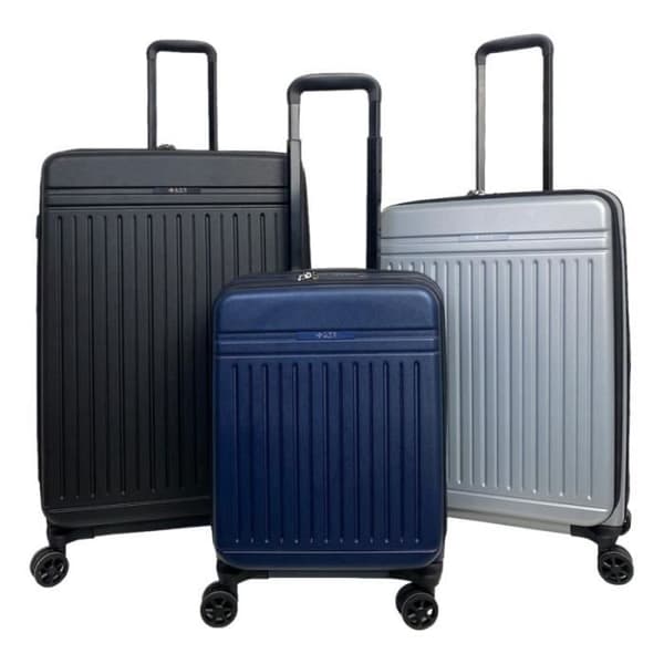 Pack med 3 hårda utvidgade resväskor 2405/3 - Anti-tamper dragkedja - LYS Paris - Svart