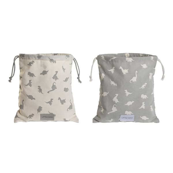 Lasten reppu DKD Home Decor Valkoinen Harmaa 24 x 2 x 26 cm (2 osaa)
