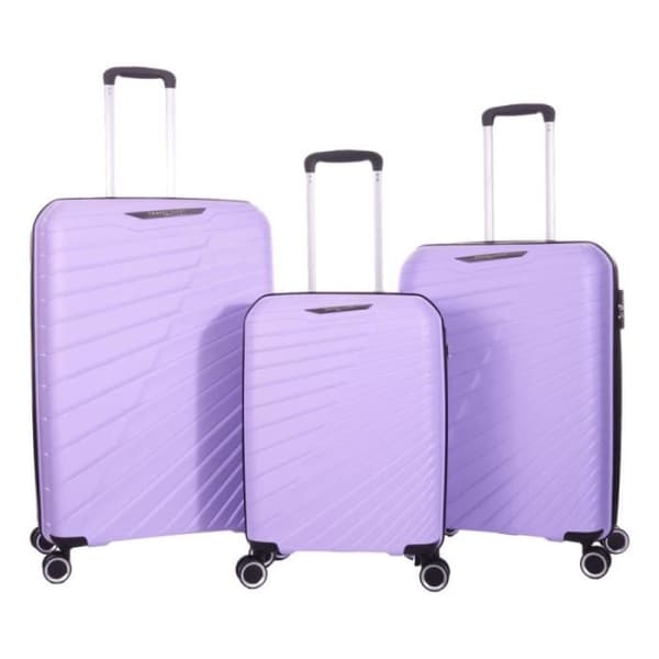 Set om 3 väskor i polypropen "Travel Light" - LYS Paris 2500/3 - Lila