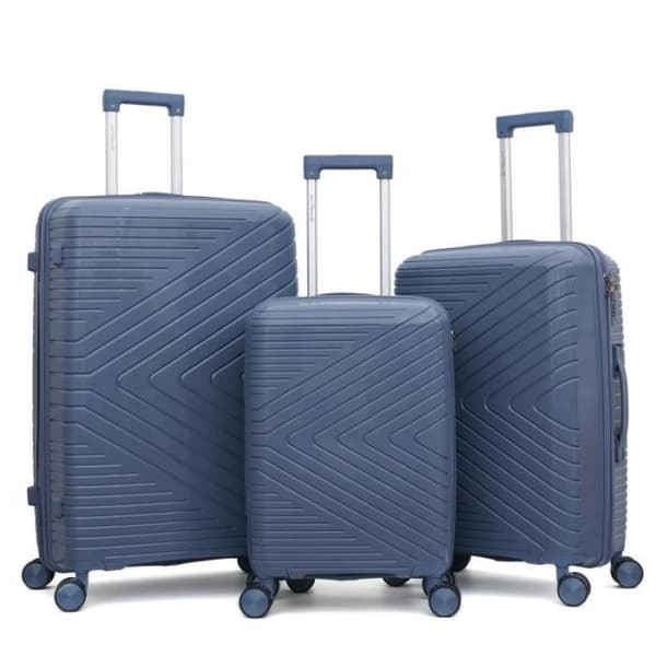 Set med 3 resväskor Polypropylen "Travel Light" - LYS Paris 2551/3 - Blå