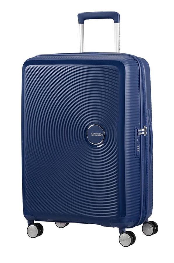 Lydboks mellemstor kuffert American Tourister - midnatsblå