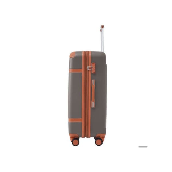 Hårt bagage, handbagage med 4 hjul, ABS-material, TSA-lås, 66*44*26.5, brun färg