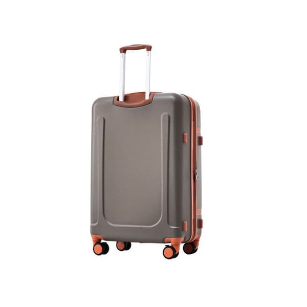 Hårt bagage, handbagage med 4 hjul, ABS-material, TSA-lås, 66*44*26.5, brun färg