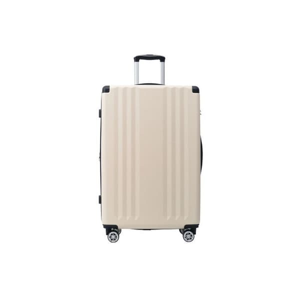 Resväska med hård skal, 4 hjul, ABS-material, TSA-lås, 66,5*45,5*28, färg kräm.