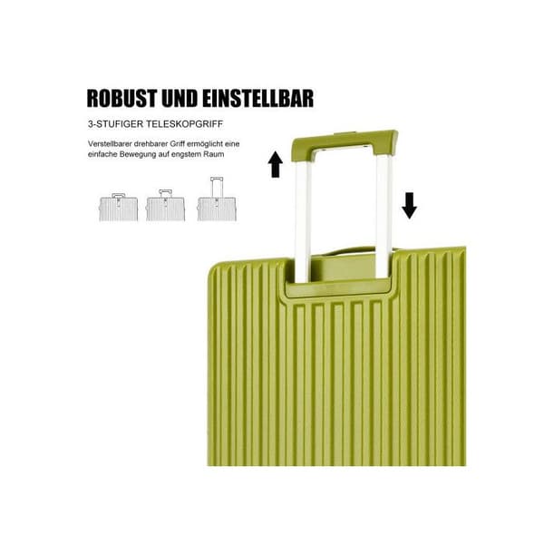 Hårt bagage, ABS-material, TSA-lås, 65*43*28, grön färg