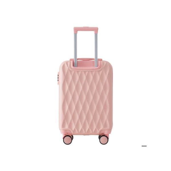 Hård resväska, handbagage med fyra hjul, ABS-material, TSA-lås, 36*23*56, rosa