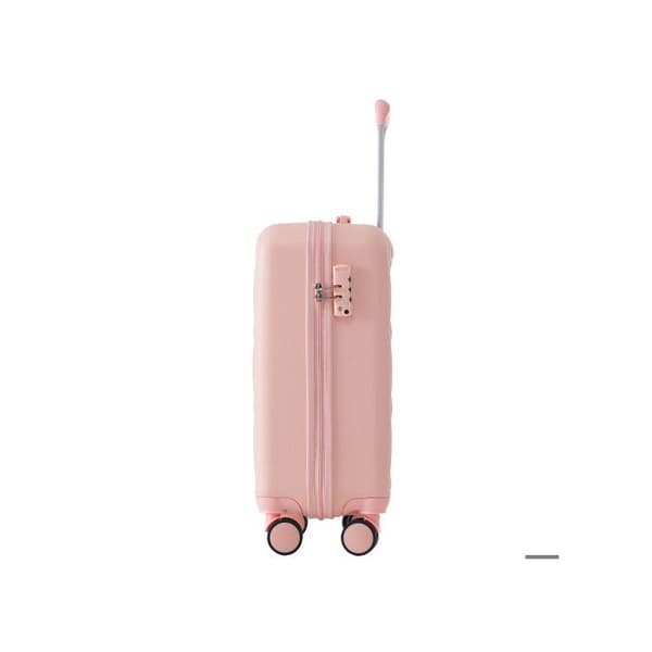 Hård resväska, handbagage med fyra hjul, ABS-material, TSA-lås, 36*23*56, rosa
