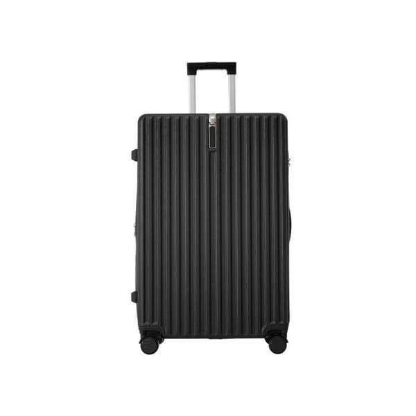 Set med resväskor, handbagage med 4 hjul, ABS, TSA-lås, svart