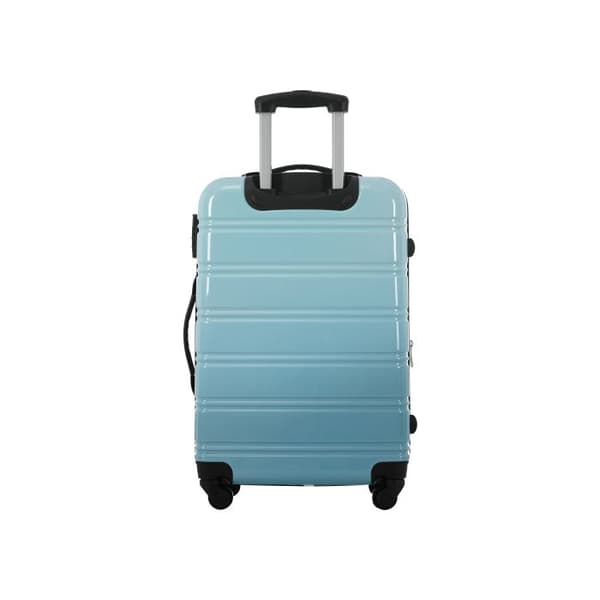Resväska med hårt skal, rullväska, handbagage, 4 hjul, ABS-material, med kombinationslås, 34,5*23*47, blå