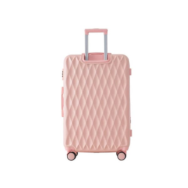 Hårt bagage, handbagage med 4 hjul, ABS-material, TSA-lås, 43*27*66, rosa färg