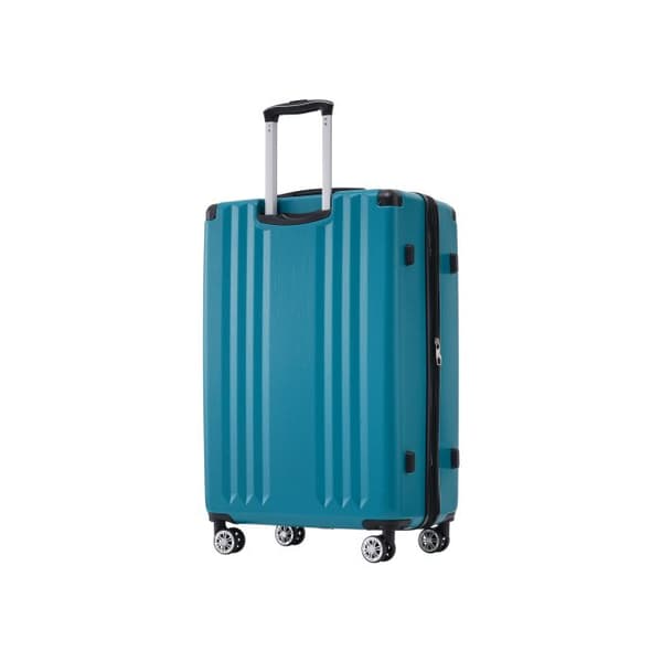 Hård resväska, handbagage med 4 hjul, ABS-material, TSA-lås, 66.5*45.5*28, grön