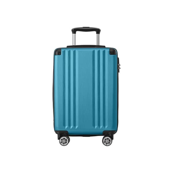 Hård resväska, handbagage med 4 hjul, ABS-material, TSA-lås, 66.5*45.5*28, grön