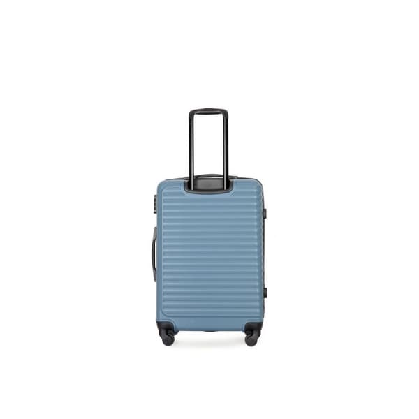 Sats med resväskor, handbagage med 4 hjul, ABS-material, TSA-lås, skifferblå