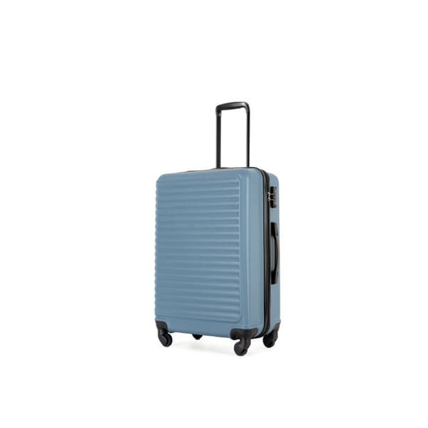 Sats med resväskor, handbagage med 4 hjul, ABS-material, TSA-lås, skifferblå