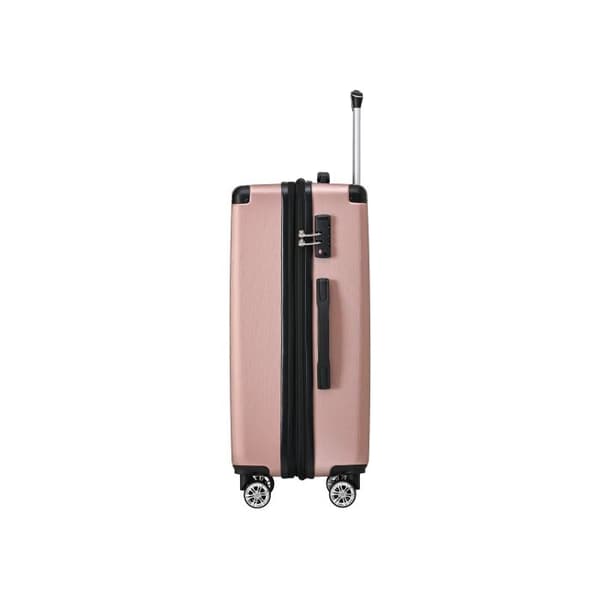 Hårt bagage, handbagage med 4 hjul, ABS-material, TSA-lås, 76.5*50.5*31.5, rosa färg