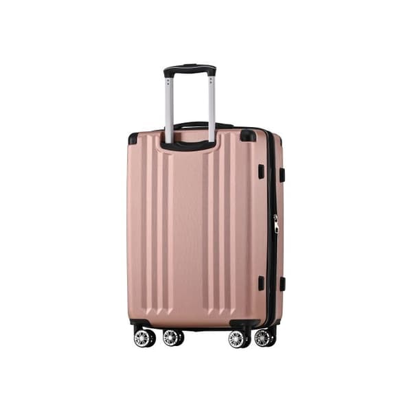 Hårt bagage, handbagage med 4 hjul, ABS-material, TSA-lås, 76.5*50.5*31.5, rosa färg
