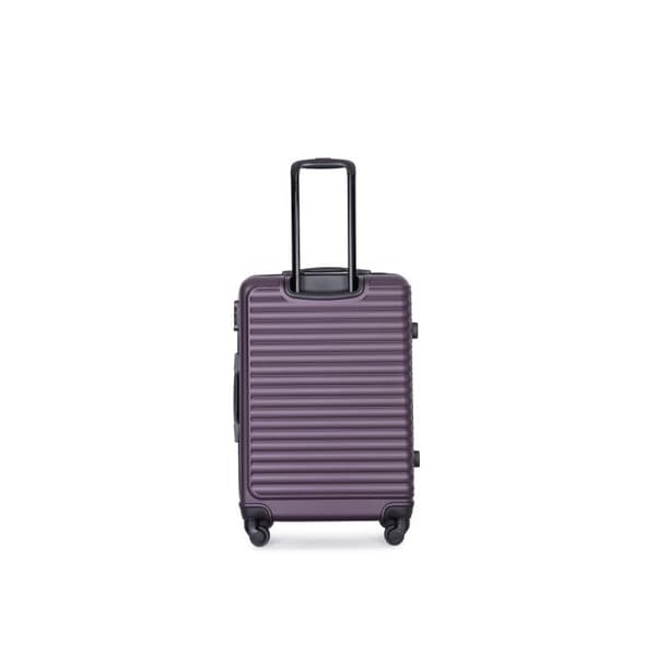 Set med resväskor, resväska med 4 hjul, ABS, TSA-lås, mörklila