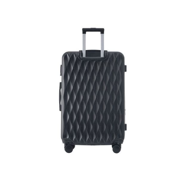 Hårdväska, handbagage med 4 hjul, ABS-material, TSA-lås, 48*30*76, svart