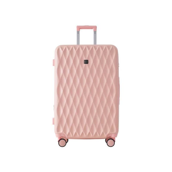 Hårt bagage, handbagage med 4 hjul, ABS-material, TSA-lås, 48*30*76, färg rosa