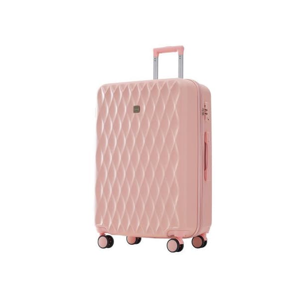 Hårt bagage, handbagage med 4 hjul, ABS-material, TSA-lås, 48*30*76, färg rosa