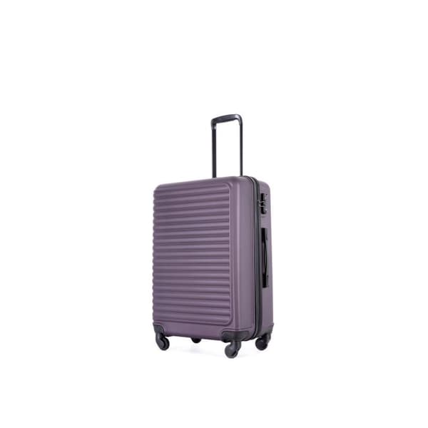 Hårt bagage, handbagage, 4 hjul, ABS-material, TSA-lås, 58.5*39.5*23, mörklila