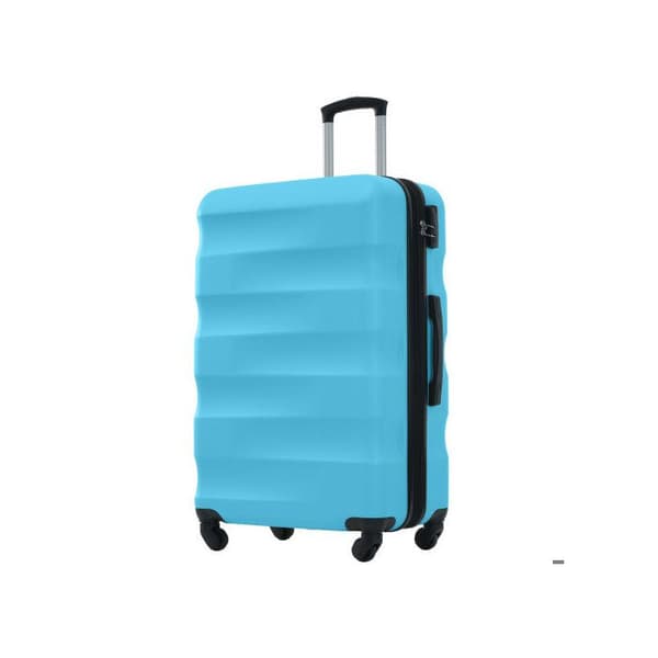 Hårt bagage, handbagage med 4 hjul, ABS-material, TSA-lås, 79*50*30.5, ljusblå