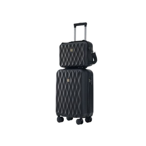 Set av bagage, 4 hjul, S36*15.5*28, M36*23*56, ABS-material, TSA-lås, svart.