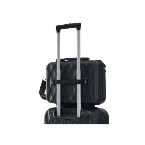 Set av bagage, 4 hjul, S36*15.5*28, M36*23*56, ABS-material, TSA-lås, svart.