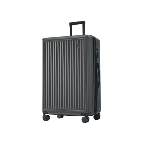 Hård resväska, handbagage med 4 hjul, ABS-material, TSA-lås, 48*30*76, grå