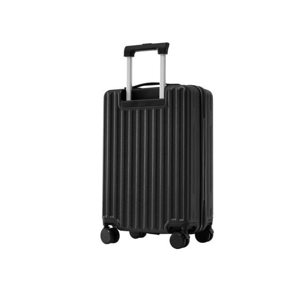 Hård resväska, handbagage, 4 hjul, ABS-material, TSA-lås, 55*36*21, svart