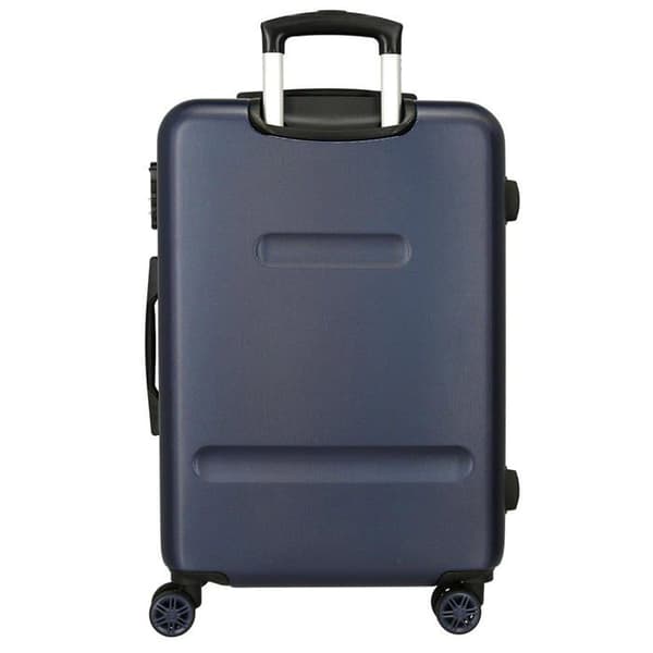 Movom Free Dots Blue Bagage Set 55/68 cm Stel ABS Kombinationslås 104L 4 Dubbla Hjul Handbagage