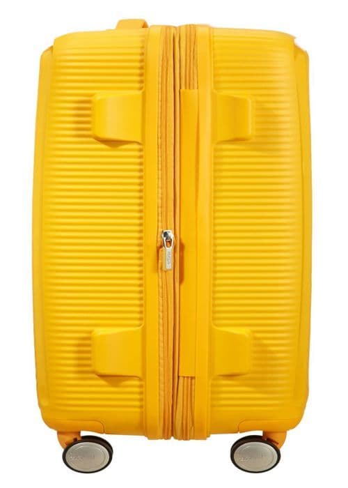 Hård resväska - American Tourister - Soundbox - 77cm - Gul - TSA hänglås - 4 360° hjul