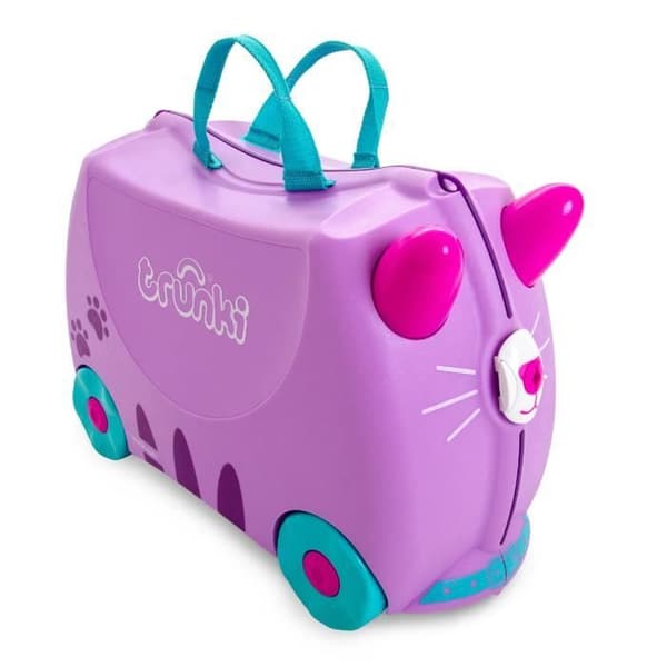 Valis för Barn TRUNKI - Cassie Katt - Lila och Blå - Hård skal i ABS