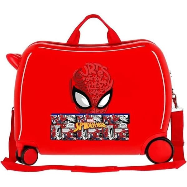 Väska med hjul Cartoon Spiderman - MARVEL - ABS - Röd - Tysta - Kille