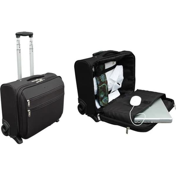 CLEMENTINA FROG Traveler Computer Trolley - Horisontell - 4 hjul - EVA 600 D - Vadderad ficka - 22 L - 3 kg - Svart