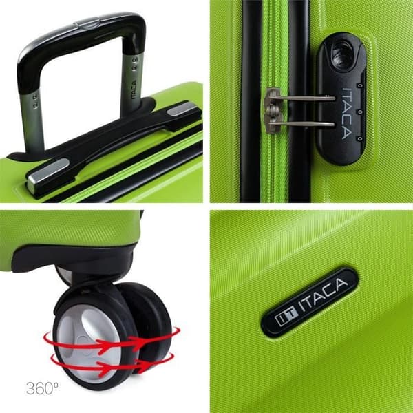 Set hård resväska T71600 pistache