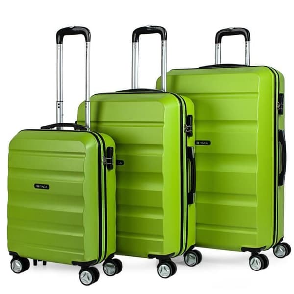 Set hård resväska T71600 pistache