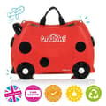 Miniatyrbild 4 av 4: Trunki hjulväska för barn och handbagage för barn: Harley The Beetle Rullande resväska (röd)
