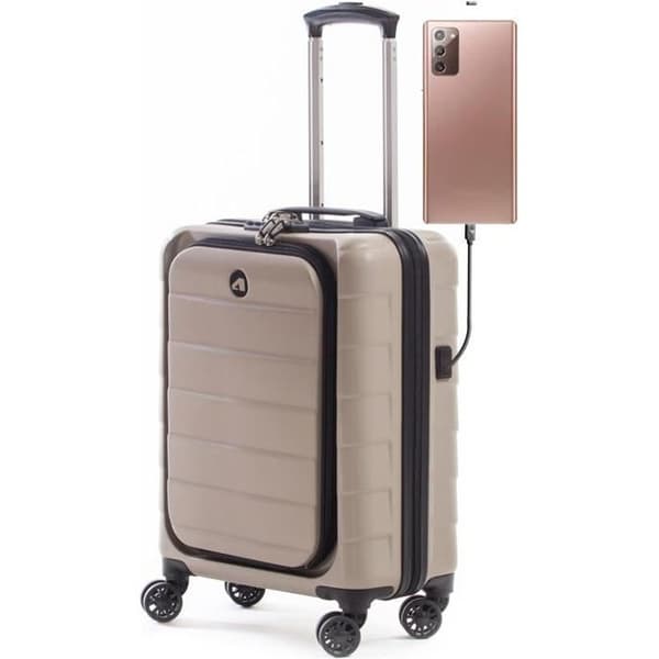 ALPINI INOVA-2.0 styv resväska 22" (55cm) 2 års garanti PC och surfplatta USB-port (CABIN) - 40L – 55x40x20cm 2,7kg