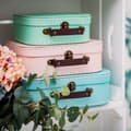 Pikkukuva 4 / 6: PASTEL-MATKALAUKUT - Koristeelliset lasten matkalaukut 3 kpl. Sass&Belle
