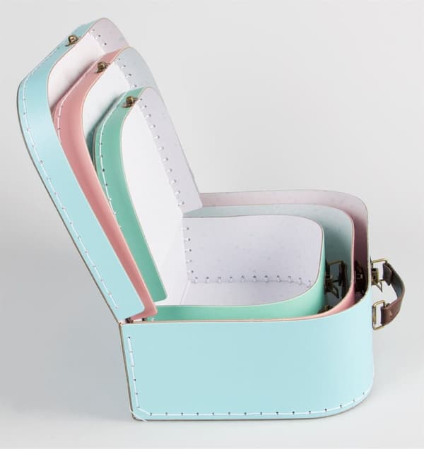 PASTEL-MATKALAUKUT - Koristeelliset lasten matkalaukut 3 kpl. Sass&Belle