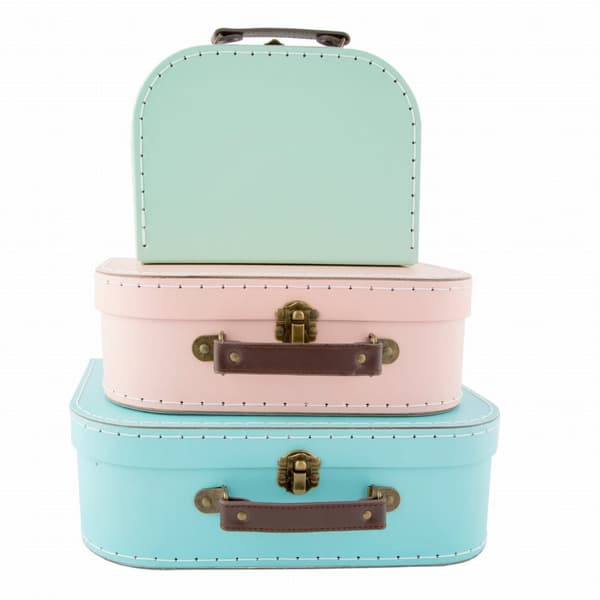 PASTEL-MATKALAUKUT - Koristeelliset lasten matkalaukut 3 kpl. Sass&Belle