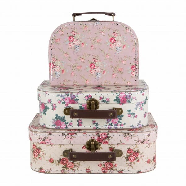 RETRO ROSES - Koristeelliset lasten matkalaukut, 3 kpl setti, Sass&Belle