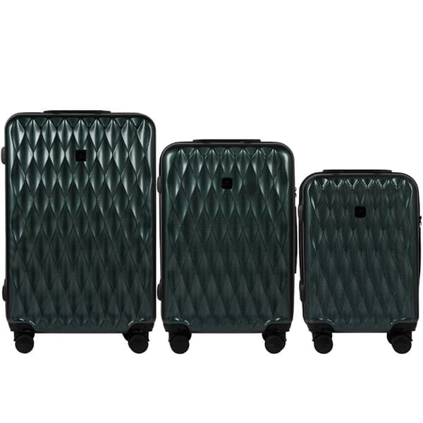 Set med 3 Wings PC Golden Eagle MÖRKGRÖNA fodral
